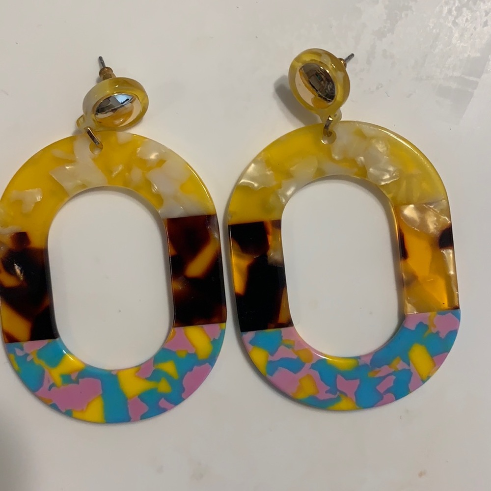 Acrylic funky earrings!!!